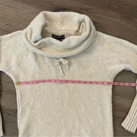 Eddie Bauer Ivory Cowl Neck Pullover Sweater S EUC - Picture 8 of 11